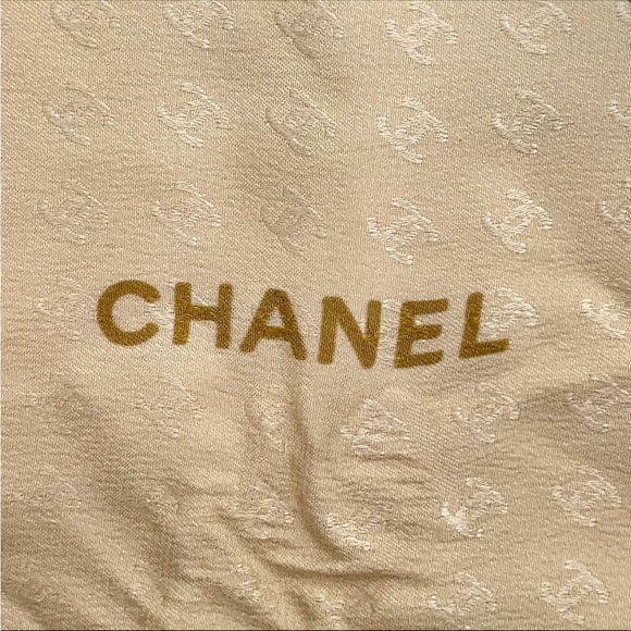 Authentic Chanel Coco Mark Beige Silk Scarf W/Box - Picture 8 of 11